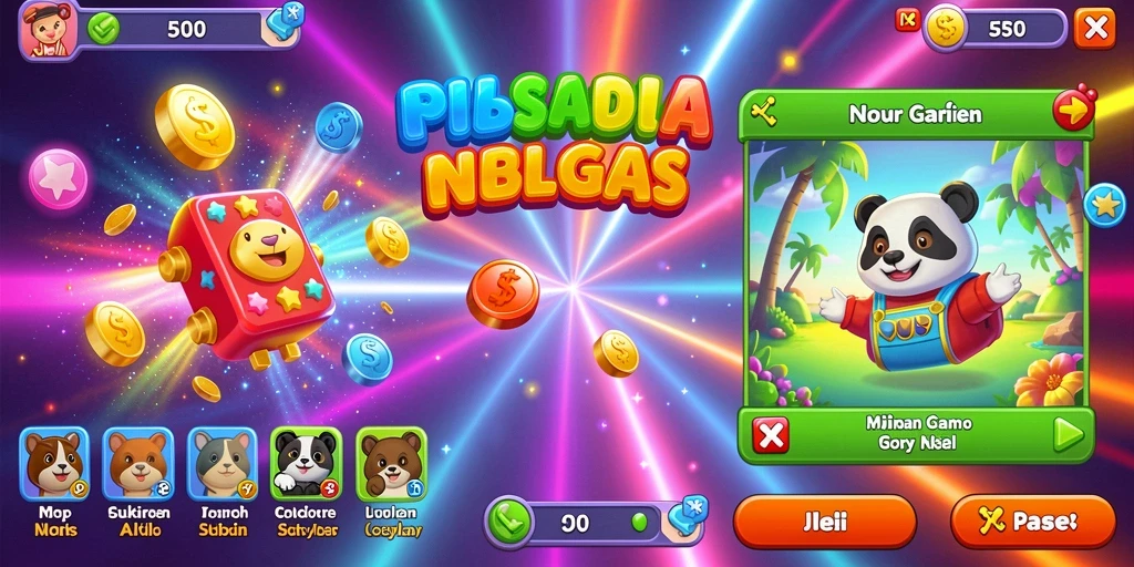 Screenshot menunjukkan tampilan mesin slot dengan animasi menarik.