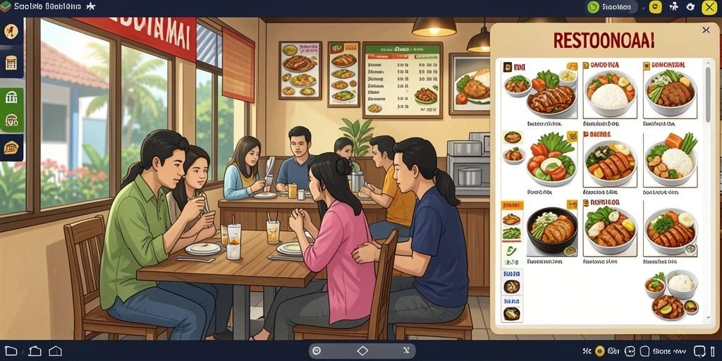 Screenshot menampilkan karakter utama saat bertarung.