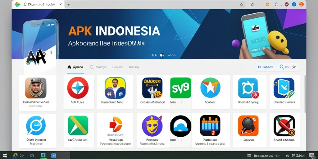 Screenshot tampilan awal dengan karakter wayang.